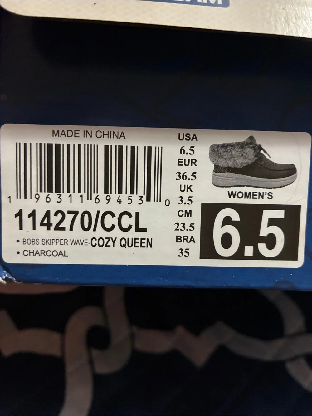 Bobs from Skechers Women's Gray Faux-Fur Lined Slip-On Lace-Up Sneaker boots